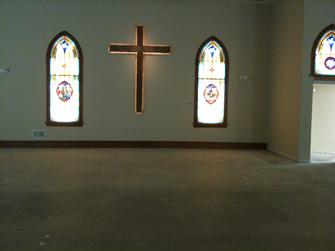 View when enter church